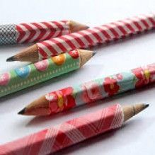 Lápis com fita washi: orientações de como fazer